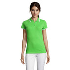 Branded Fitted Stripe Women's Polo Shirt colour option FZ