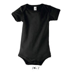 Branded Baby Bodysuit in Black