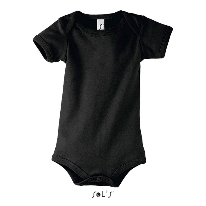 Branded Baby Bodysuit in Black