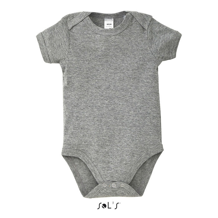 Branded Baby Bodysuit in Grey