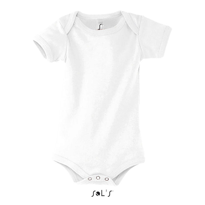 Branded Baby Bodysuit in White