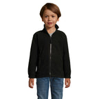 Branded Kids Zipped Fleece Jacket in Black