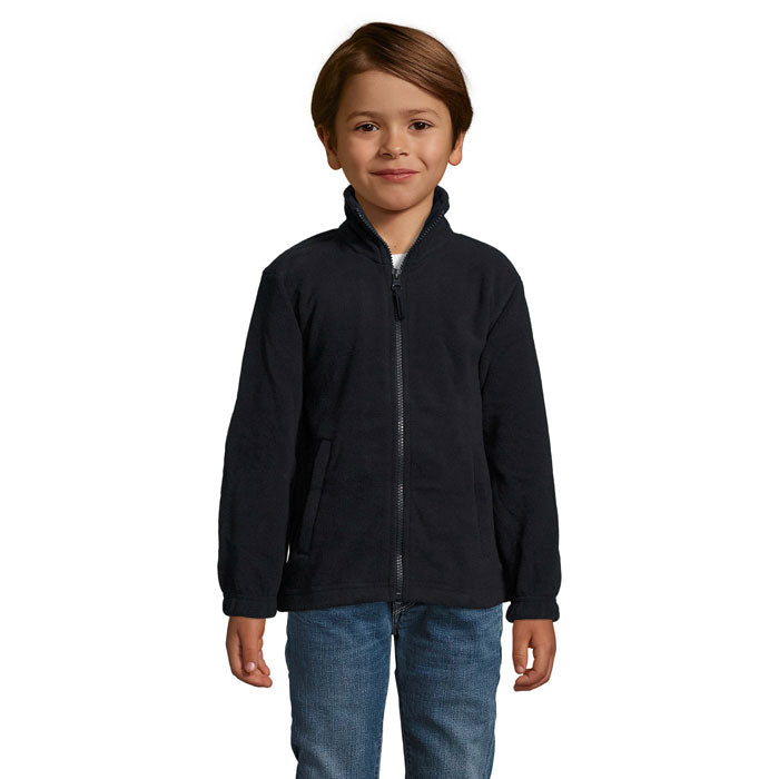 Branded Kids Zipped Fleece Jacket in Blue