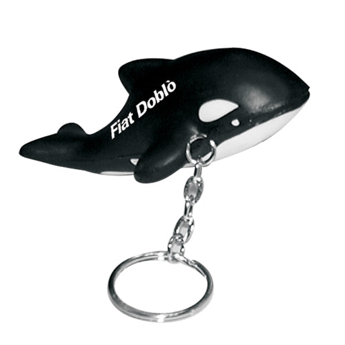 Branded Killer Whale Stress Toy Keyring