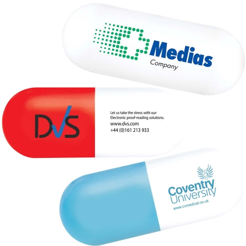 Branded Capsule Pill Stress Toy