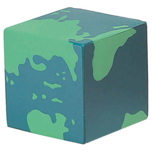 Branded Square Globe Stress Toy