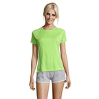 Branded Women's Raglan Sports T-Shirt in Green