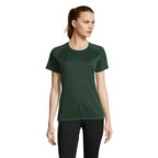 Branded Women's Raglan Sports T-Shirt in Green