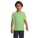 Branded Kids Raglan Sports T-Shirt in Green