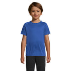 Branded Kids Raglan Sports T-Shirt in Blue