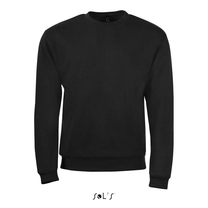 Branded Men's Round-Neck Sweatshirt in Black