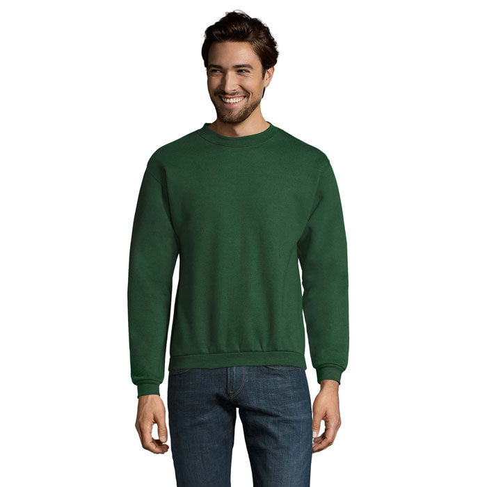 Branded Men's Round-Neck Sweatshirt in Green