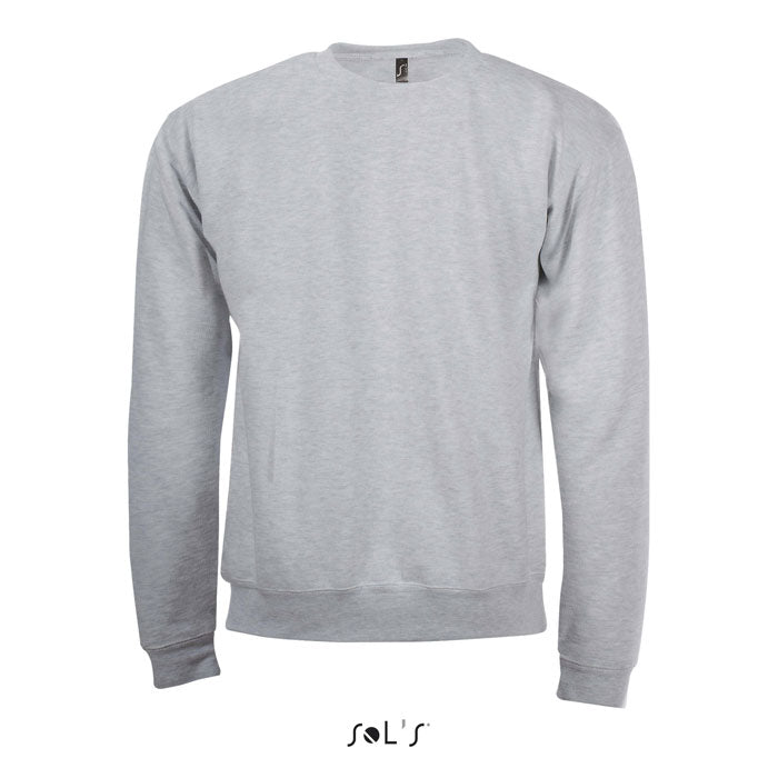 Branded Men's Round-Neck Sweatshirt in Grey