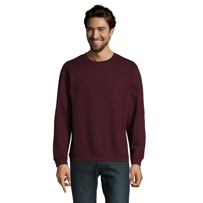 Branded Men's Round-Neck Sweatshirt in Grey