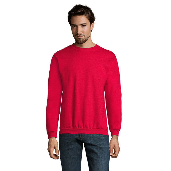 Branded Men's Round-Neck Sweatshirt in Red