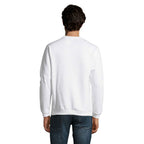Branded men's round-neck sweatshirt, back view