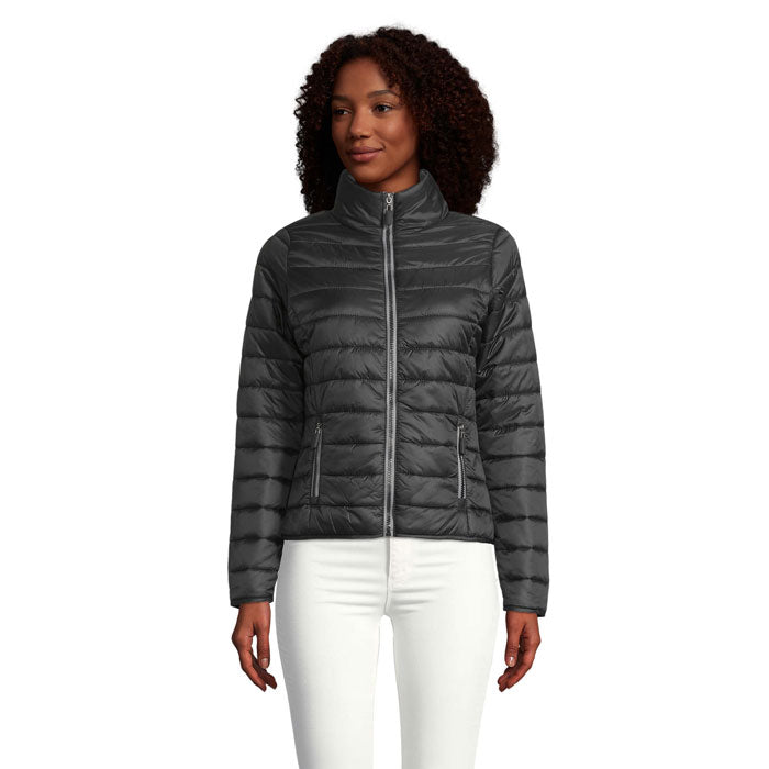 Branded Women's Light Padded Jacket in Black