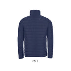 Branded men's light padded jacket, back view