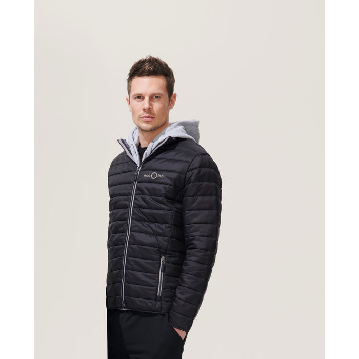 Branded Men's Light Padded Jacket in use
