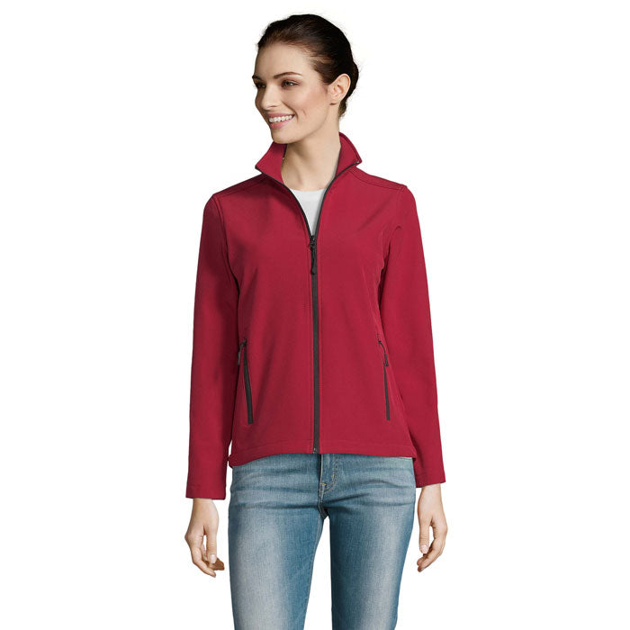 Branded Women's Softshell Zip Jacket colour option PE