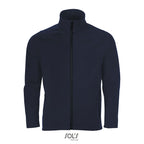 Branded Men's Softshell Zip Jacket in Blue