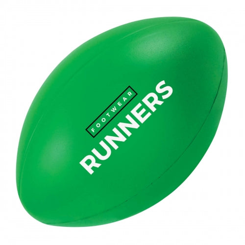 Branded Coloured Rugby Ball Stress Toy