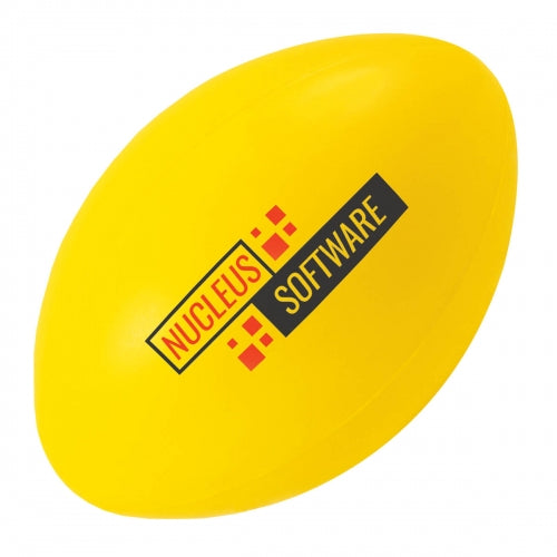 Branded Coloured Rugby Ball Stress Toy