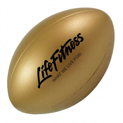 Branded Coloured Rugby Ball Stress Toy