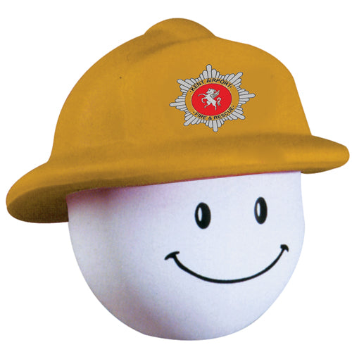 Branded Fireman Head Stress Toy