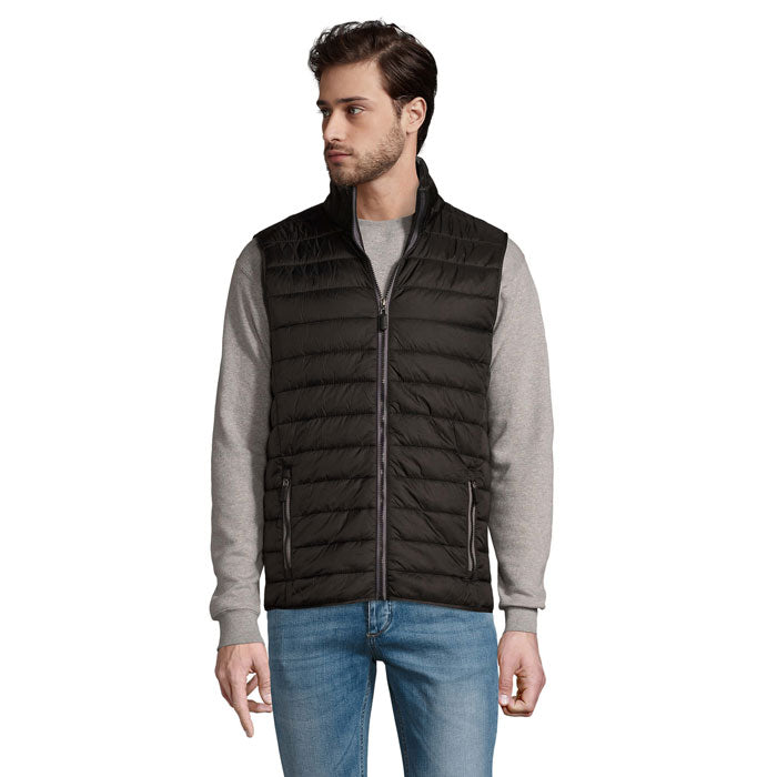 Branded Men's Fitted Bodywarmer in Black