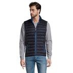 Branded men's fitted bodywarmer, front view