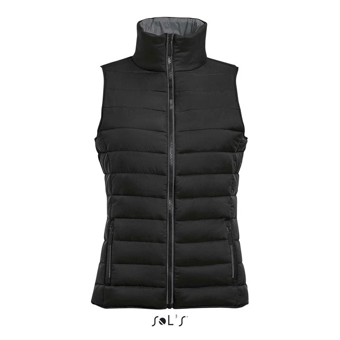 Branded Women's Fitted Bodywarmer in Black