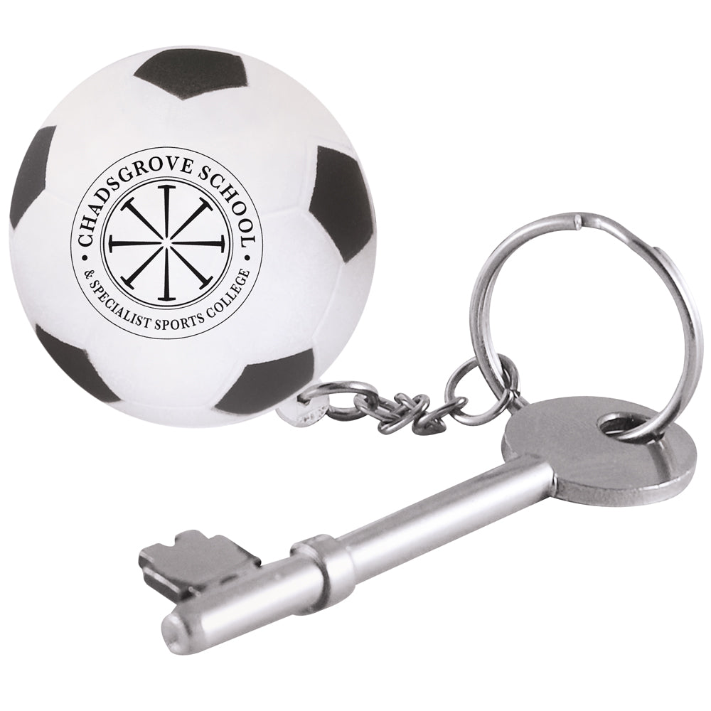 Branded Football Stress Toy Keyring