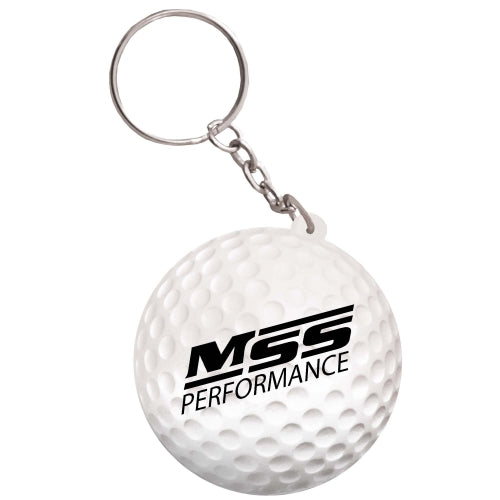 Branded Golf Ball Stress Toy Keyring