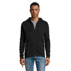 Branded Zip Hoodie in Black