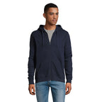 Branded Zip Hoodie in Blue