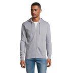 Branded Zip Hoodie in Grey