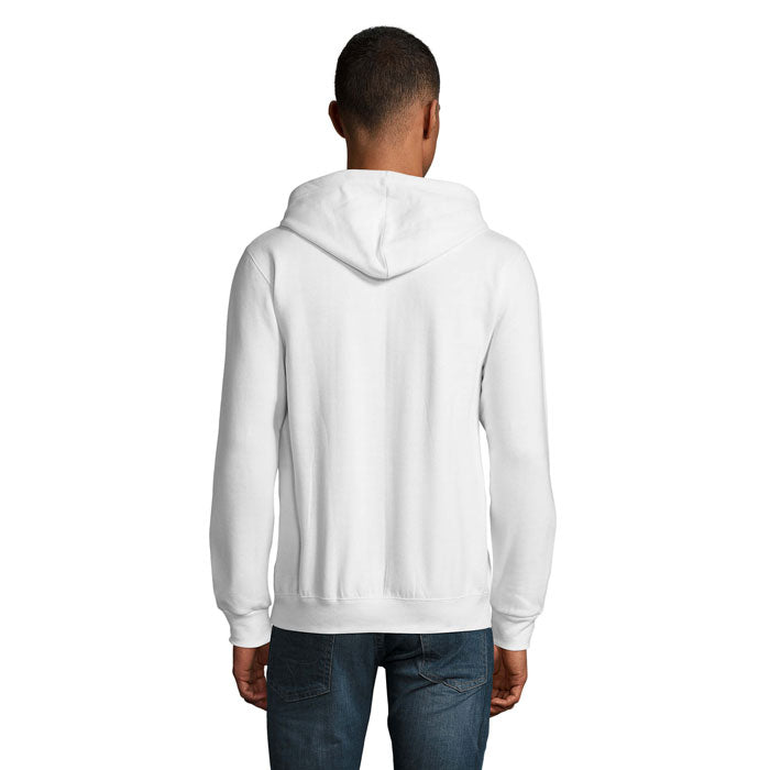 Branded zip hoodie, back view