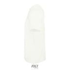 White branded women's t-shirt, side view