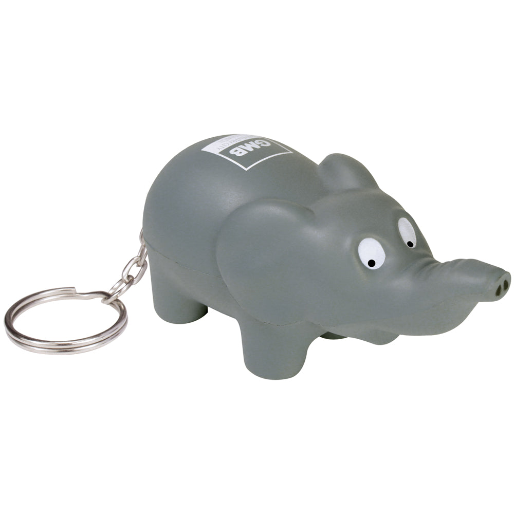 Branded Elephant Stress Toy Keyring