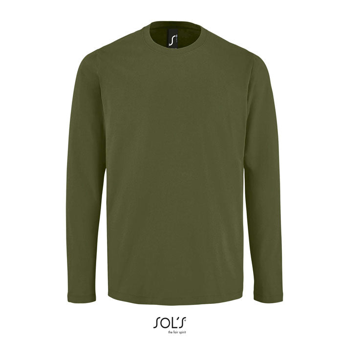 Branded Heavyweight Long Sleeve T-Shirt colour option DK