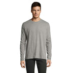 Branded Heavyweight Long Sleeve T-Shirt in Grey