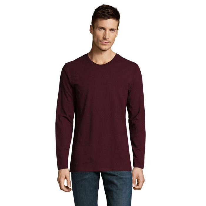 Branded Heavyweight Long Sleeve T-Shirt in Grey