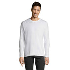 Branded Heavyweight Long Sleeve T-Shirt in White