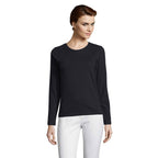 Branded Heavyweight Long Sleeve Women's T-Shirt in Black