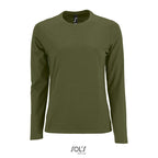Branded Heavyweight Long Sleeve Women's T-Shirt colour option DK