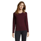 Branded Heavyweight Long Sleeve Women's T-Shirt in Grey