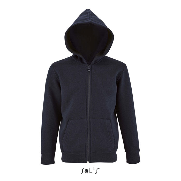 Branded Kids Zip Hoodie in Blue