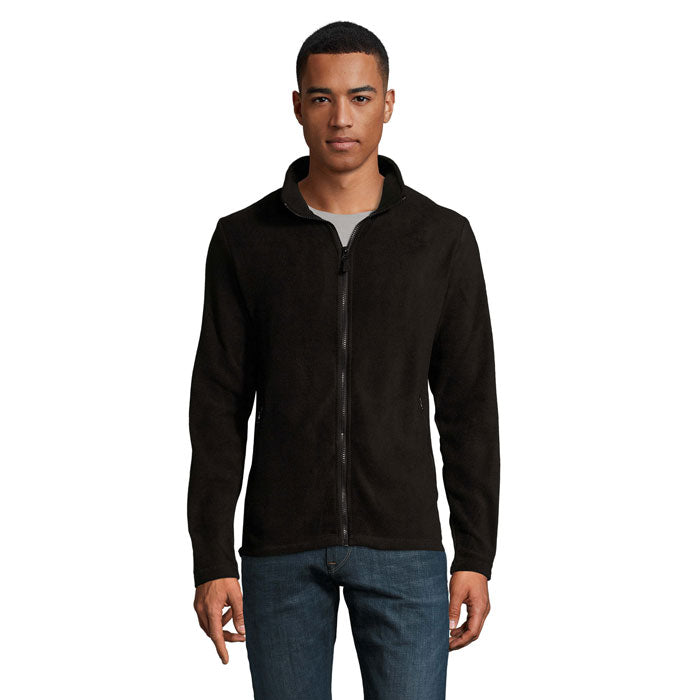 Branded Men's Fleece Jacket in Black
