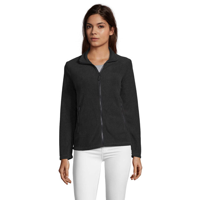 Branded Women's Fleece Jacket in Black